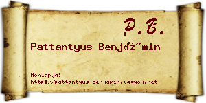 Pattantyus Benjámin névjegykártya